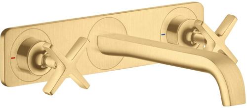 Slika od Citterio E 3-hole basin mixer for concealed installation wall-mounted with spout 220 mm and plate