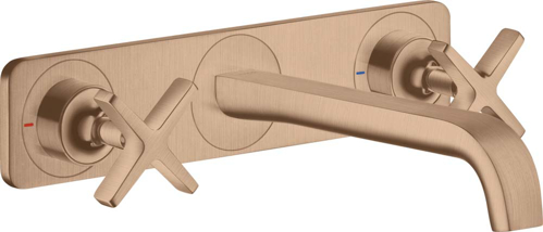 Slika od Citterio E 3-hole basin mixer for concealed installation wall-mounted with spout 220 mm and plate