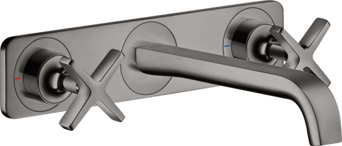 Slika od Citterio E 3-hole basin mixer for concealed installation wall-mounted with spout 220 mm and plate