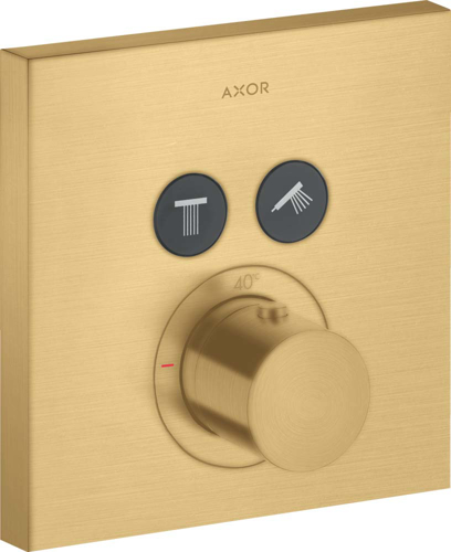 Slika od ShowerSolutions Thermostat for concealed installation square for 2 functions
