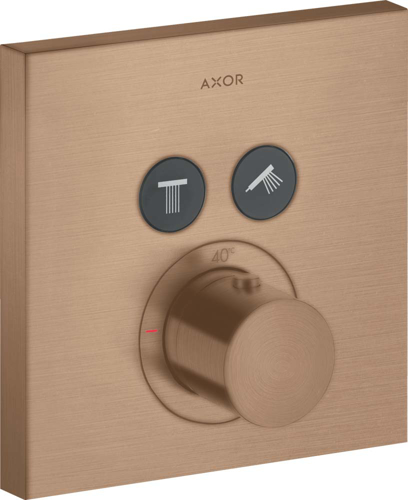 Slika od ShowerSolutions Thermostat for concealed installation square for 2 functions