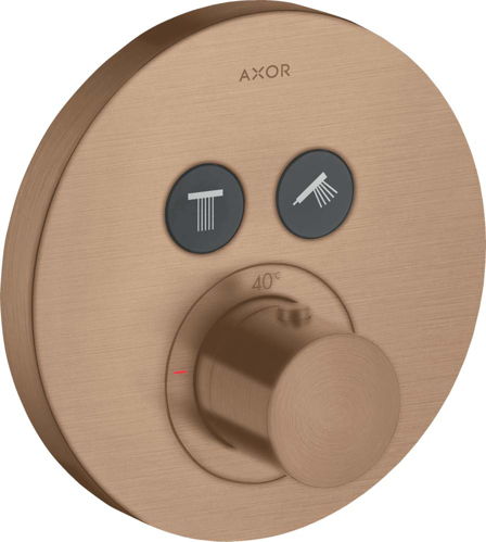 Slika od ShowerSolutions Thermostat for concealed installation round for 2 functions
