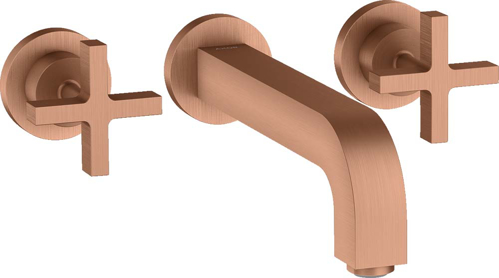 Slika od Citterio 3-hole basin mixer for concealed installation wall-mounted with spout 222 mm, cross handles and escutcheons