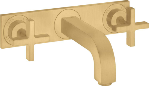 Slika od Citterio 3-hole basin mixer for concealed installation wall-mounted with spout 226 mm, cross handles and plate