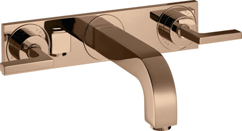 Slika od Citterio 3-hole basin mixer for concealed installation wall-mounted with spout 226 mm, lever handles and plate