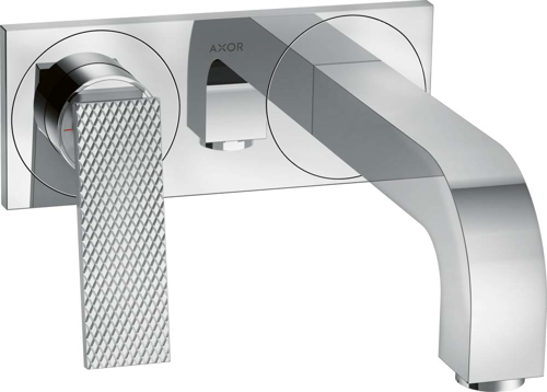 Slika od Citterio Single lever basin mixer for concealed installation wall-mounted with lever handle, spout 220 mm and plate - rhombic cut