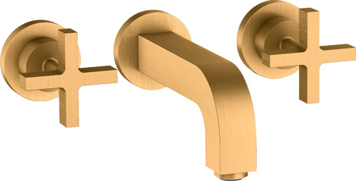 Slika od Citterio 3-hole basin mixer for concealed installation wall-mounted with spout 162 mm, cross handles and escutcheons