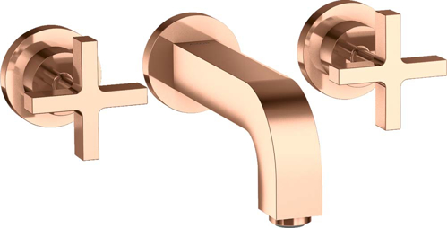 Slika od Citterio 3-hole basin mixer for concealed installation wall-mounted with spout 162 mm, cross handles and escutcheons