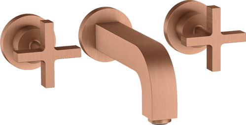 Slika od Citterio 3-hole basin mixer for concealed installation wall-mounted with spout 162 mm, cross handles and escutcheons