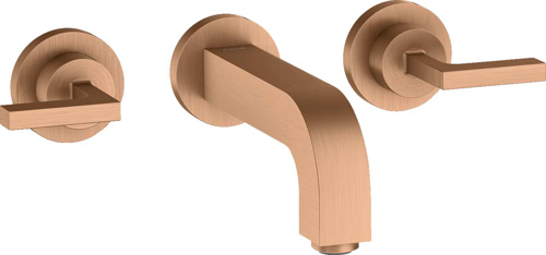 Slika od Citterio 3-hole basin mixer for concealed installation wall-mounted with spout 162 mm, lever handles and escutcheons