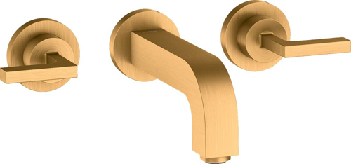 Slika od Citterio 3-hole basin mixer for concealed installation wall-mounted with spout 162 mm, lever handles and escutcheons