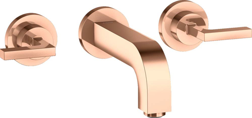 Slika od Citterio 3-hole basin mixer for concealed installation wall-mounted with spout 162 mm, lever handles and escutcheons