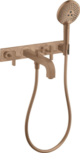 Slika od Citterio 3-hole bath mixer for concealed installation wall-mounted with cross handles and plate