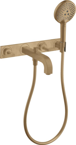 Slika od Citterio 3-hole bath mixer for concealed installation wall-mounted with lever handles and plate