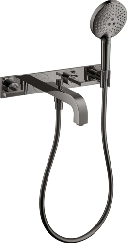 Slika od Citterio 3-hole bath mixer for concealed installation wall-mounted with lever handles and plate