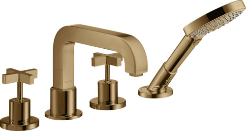 Slika od Citterio 4-hole rim mounted bath mixer with cross handles