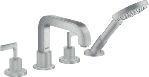 Slika od Citterio 4-hole tile mounted bath mixer with lever handles and escutcheons