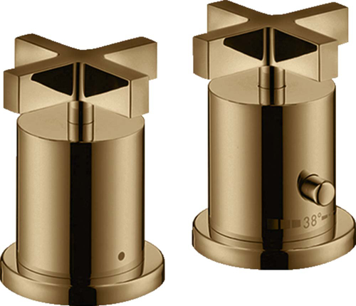 Slika od Citterio 2-hole rim mounted thermostatic bath mixer with cross handles