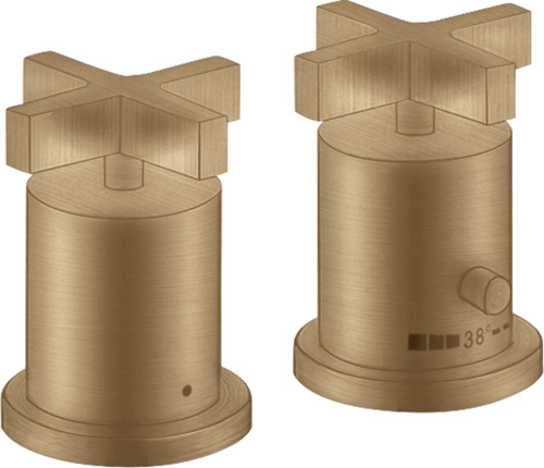 Slika od Citterio 2-hole rim mounted thermostatic bath mixer with cross handles