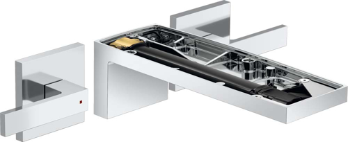 Slika od MyEdition 3-hole basin mixer for concealed installation wall-mounted with spout 221 mm, lever handles, without plate