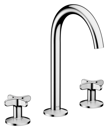 Slika od One 3-hole basin mixer 170 with cross handles and push-open waste set