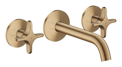 Slika od One 3-hole basin mixer for concealed installation wall-mounted with spout 160 mm and cross handles