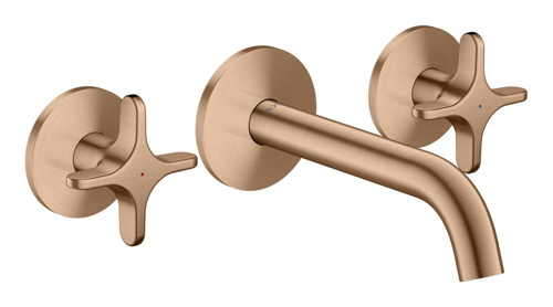 Slika od One 3-hole basin mixer for concealed installation wall-mounted with spout 160 mm and cross handles