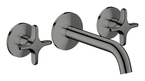 Slika od One 3-hole basin mixer for concealed installation wall-mounted with spout 160 mm and cross handles