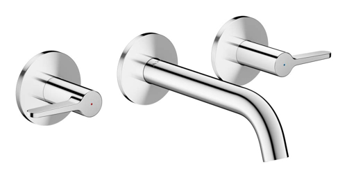 Slika od One 3-hole basin mixer for concealed installation wall-mounted with spout 160 mm and lever handles