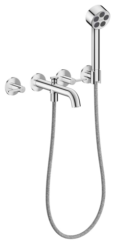 Slika od One 3-hole bath mixer for concealed installation wall-mounted with lever handles and hand shower