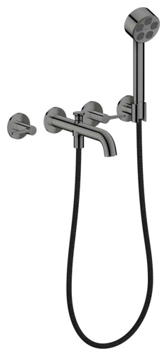 Slika od One 3-hole bath mixer for concealed installation wall-mounted with lever handles and hand shower