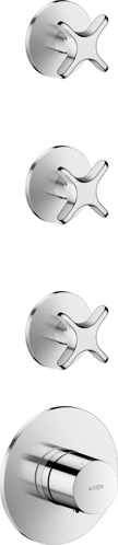 Slika od One Thermostatic module for concealed installation for 3 functions with cross handle