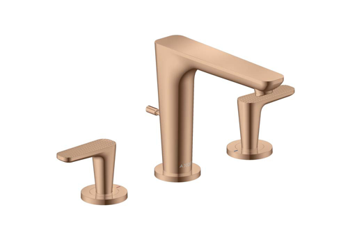 Slika od Citterio C 3-hole basin mixer 125 with pop-up waste set - cubic cut