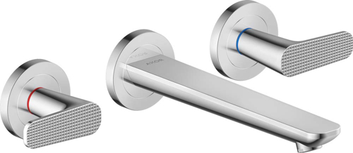 Slika od Citterio C 3-hole basin mixer for concealed installation wall-mounted with spout 195 mm - cubic cut