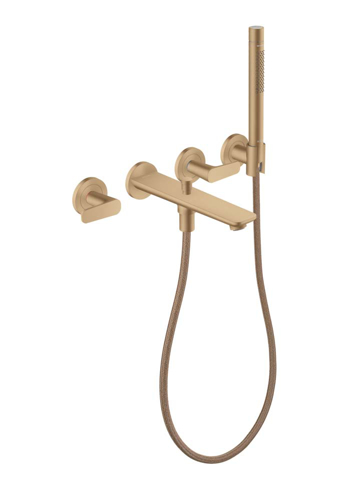 Slika od Citterio C 3-hole bath mixer for concealed installation wall-mounted with hand shower