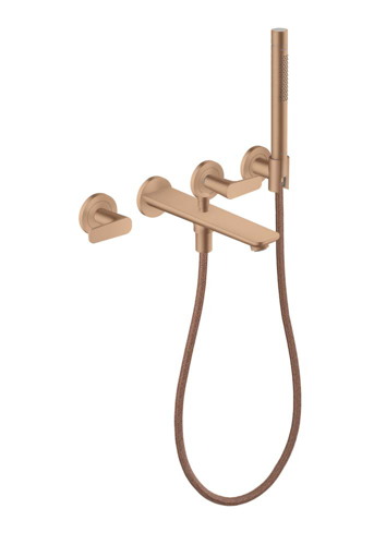 Slika od Citterio C 3-hole bath mixer for concealed installation wall-mounted with hand shower