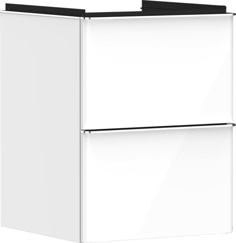 Slika od Xelu Q Vanity unit High Gloss White 480/475 with 2 drawers for handrinse basin