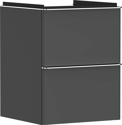 Slika od Xelu Q Vanity unit Diamond Matt Grey 480/475 with 2 drawers for handrinse basin