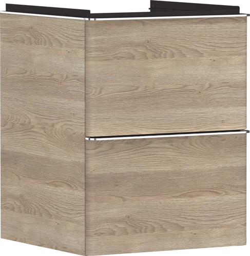 Slika od Xelu Q Vanity unit Natural Oak 480/475 with 2 drawers for handrinse basin