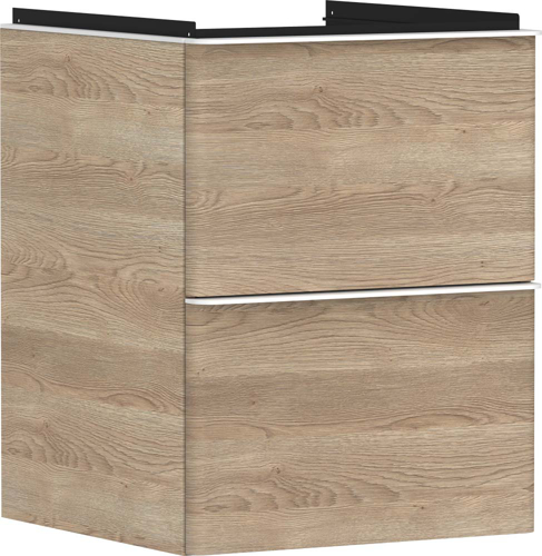 Slika od Xelu Q Vanity unit Natural Oak 480/475 with 2 drawers for handrinse basin