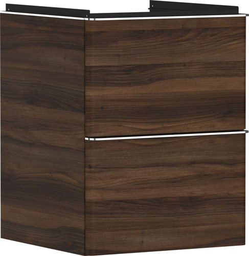 Slika od Xelu Q Vanity unit Dark Walnut 480/475 with 2 drawers for handrinse basin