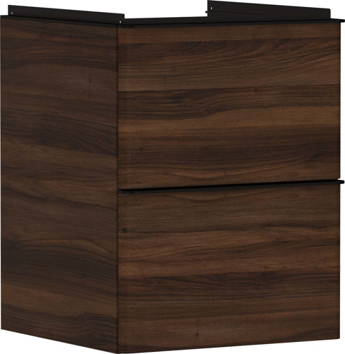 Slika od Xelu Q Vanity unit Dark Walnut 480/475 with 2 drawers for handrinse basin