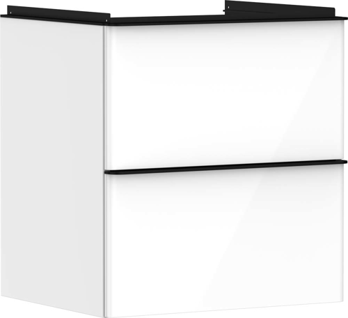 Slika od Xelu Q Vanity unit High Gloss White 580/475 with 2 drawers for wash basin