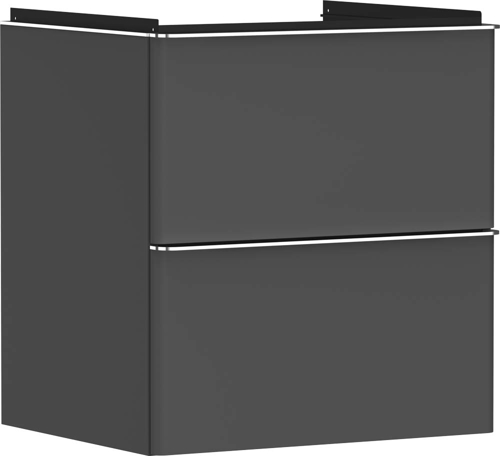 Slika od Xelu Q Vanity unit Diamond Matt Grey 580/475 with 2 drawers for wash basin