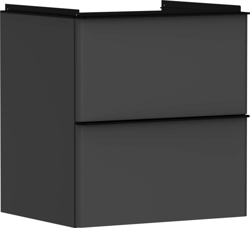 Slika od Xelu Q Vanity unit Diamond Matt Grey 580/475 with 2 drawers for wash basin