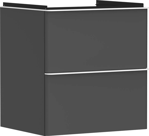 Slika od Xelu Q Vanity unit Diamond Matt Grey 580/475 with 2 drawers for wash basin