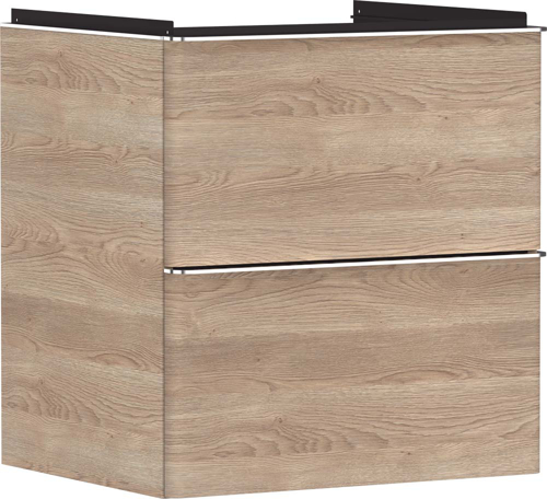 Slika od Xelu Q Vanity unit Natural Oak 580/475 with 2 drawers for wash basin