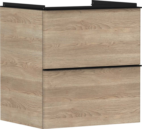 Slika od Xelu Q Vanity unit Natural Oak 580/475 with 2 drawers for wash basin