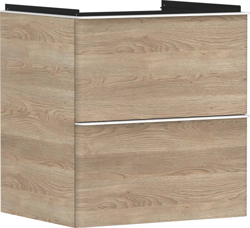 Slika od Xelu Q Vanity unit Natural Oak 580/475 with 2 drawers for wash basin