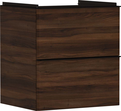 Slika od Xelu Q Vanity unit Dark Walnut 580/475 with 2 drawers for wash basin